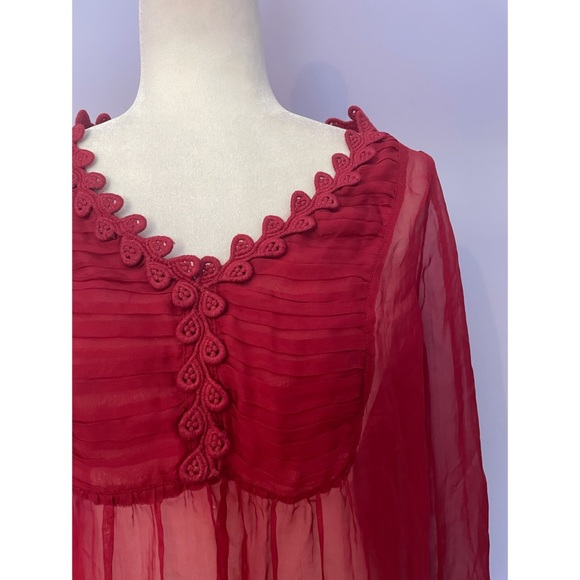 Anthropologie meadow rue sheer peasant blouse - Picture 5 of 5